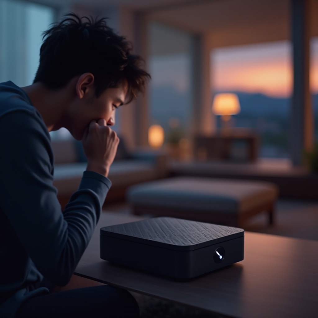 xumo box blikající bílé světlo