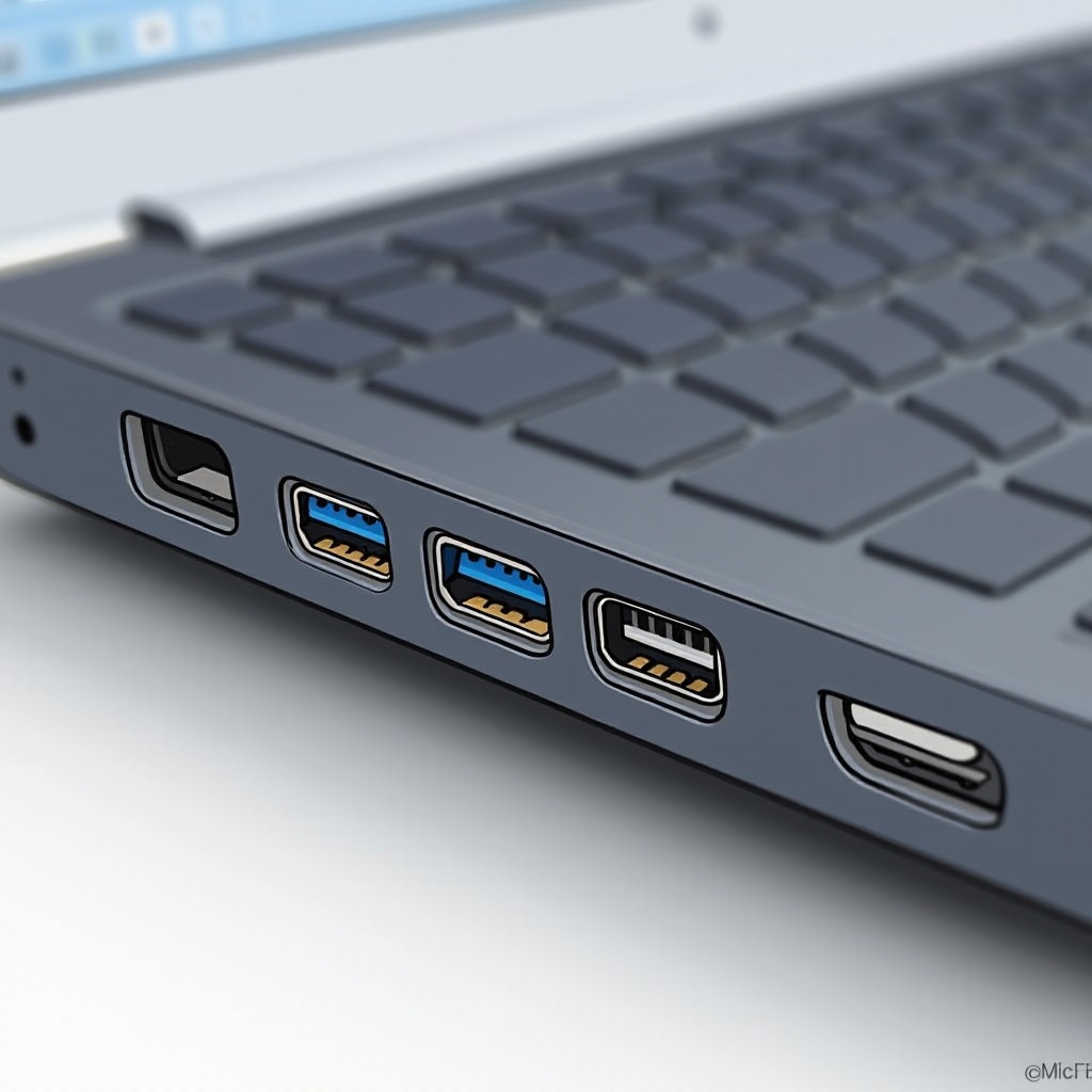 mga USB port sa mga laptop