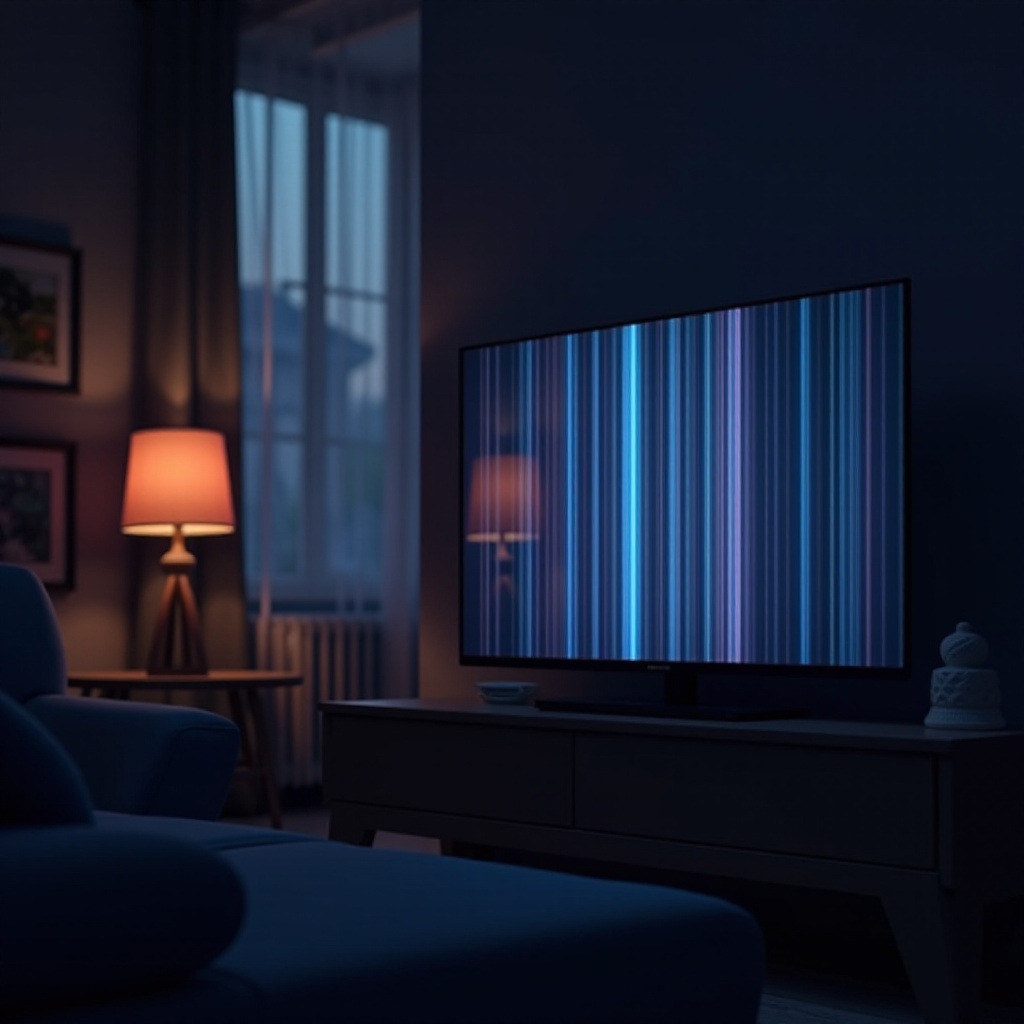 líneas de colores de la televisión