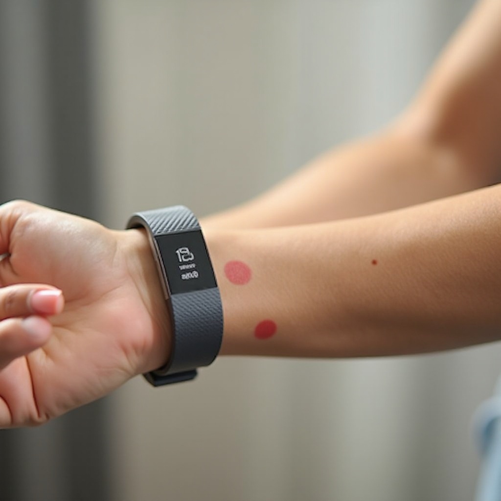 červená značka z fitbitu